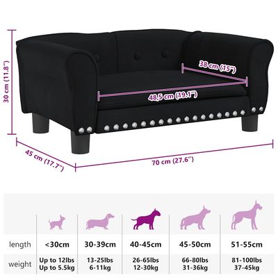 vidaXL lit pour chien Velours