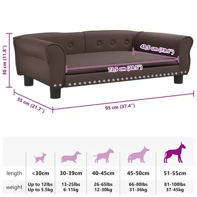 vidaXL lit pour chien Cuir artificiel vidaXL lit pour chien Cuir artificiel