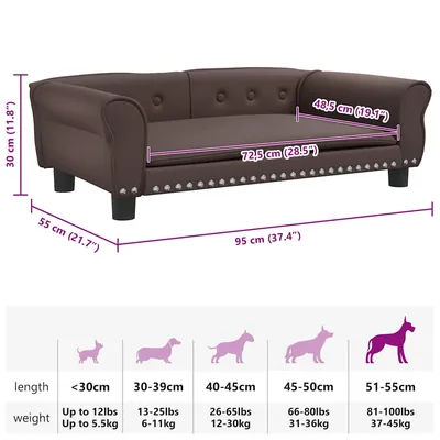 vidaXL lit pour chien Cuir artificiel vidaXL lit pour chien Cuir artificiel