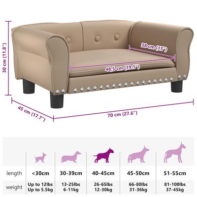vidaXL lit pour chien Faux cuir