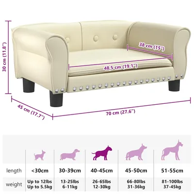 vidaXL lit pour chien Cuir artificiel