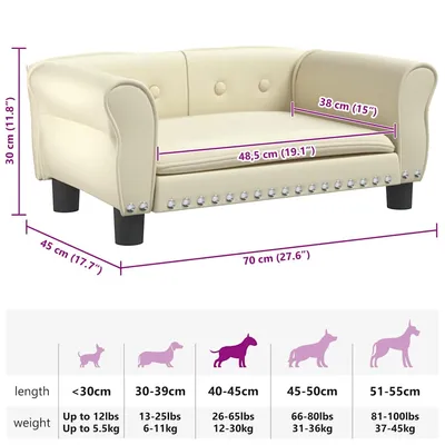 vidaXL lit pour chien Cuir artificiel vidaXL lit pour chien Cuir artificiel