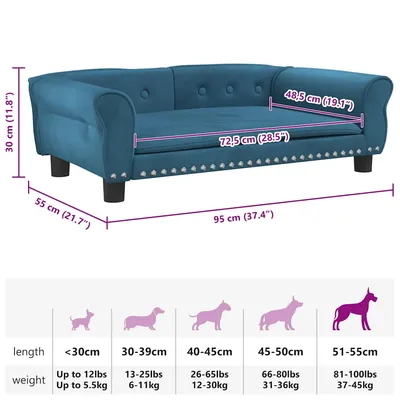 vidaXL lit pour chien Velours