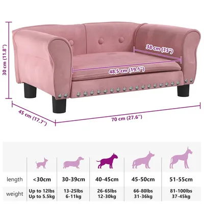 vidaXL lit pour chien Velours
