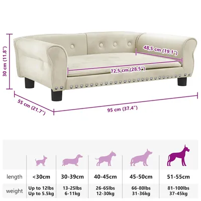 vidaXL lit pour chien Velours vidaXL lit pour chien Velours