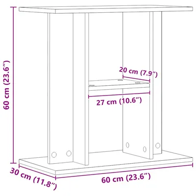 vidaXL support pour aquarium Bois d'ingénierie