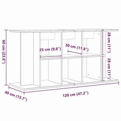 vidaXL support d'aquarium Bois d'ingénierie