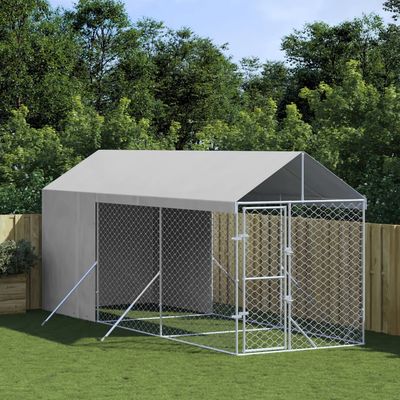 vidaXL chenil extérieur pour chiens Acier