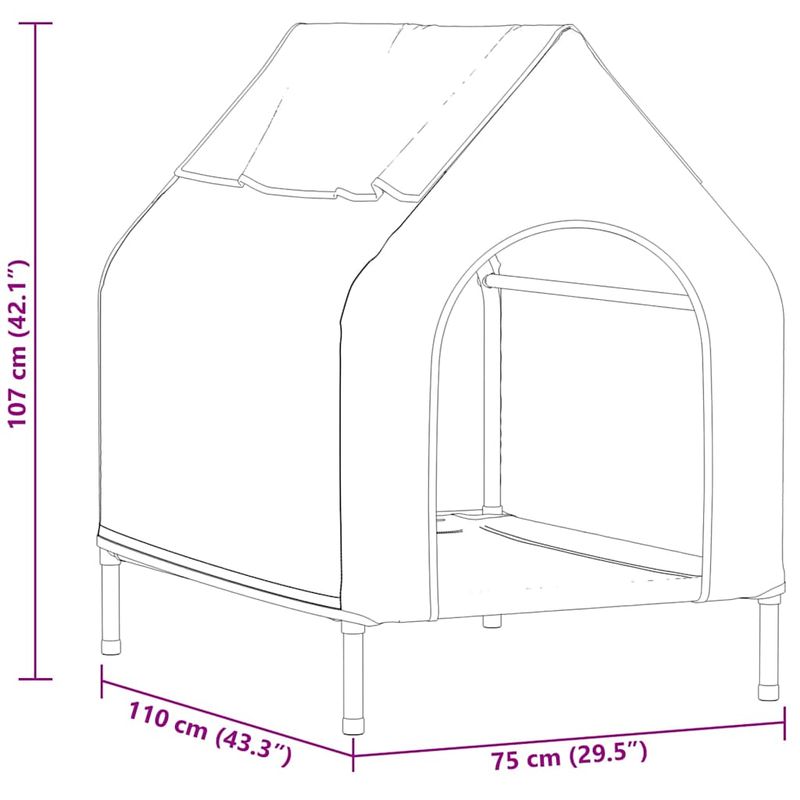 vidaXL Maison pour Chiens Oxford