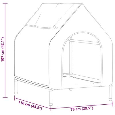 vidaXL Maison pour animaux Polyester