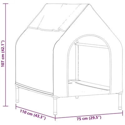 vidaXL Maison pour animaux Polyester
