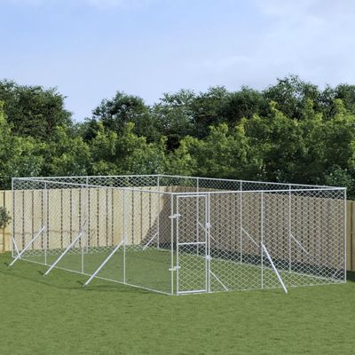 vidaXL chenil extérieur pour chiens Acier