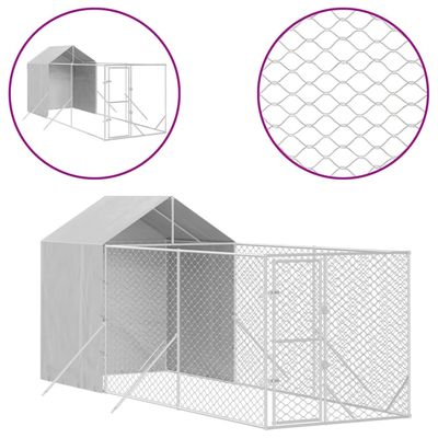 vidaXL chenil extérieur pour chiens Acier