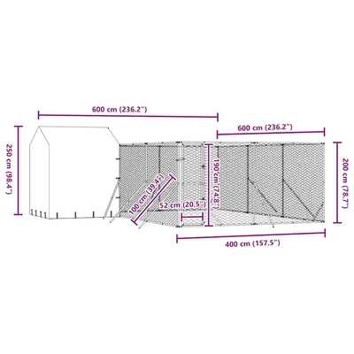 vidaXL chenil extérieur pour chiens Acier