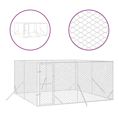 vidaXL chenil extérieur pour chiens Acier