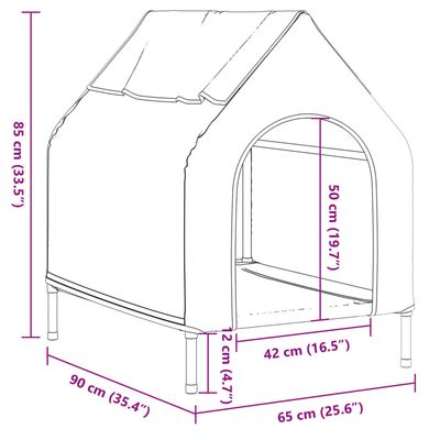 vidaXL niche pour chien Tissu