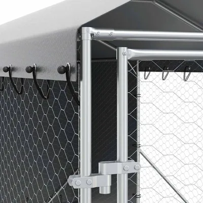 vidaXL chenil extérieur pour chiens Acier