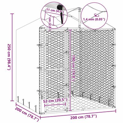 vidaXL chenil extérieur pour chiens Acier