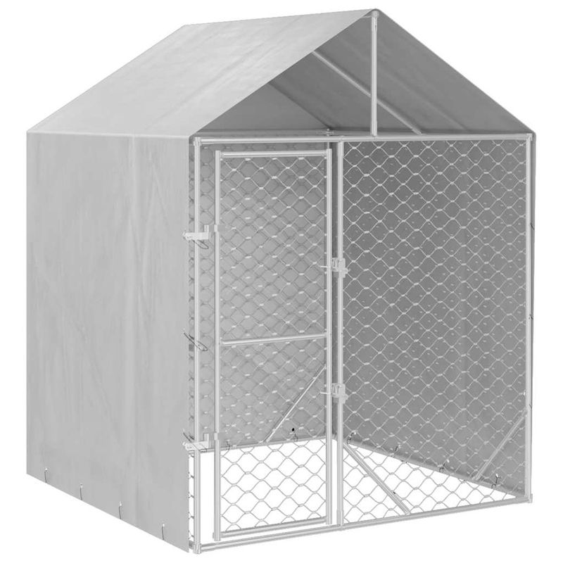 vidaXL chenil extérieur pour chiens Acier