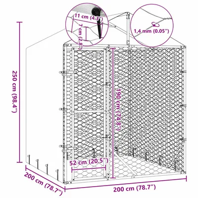 vidaXL chenil extérieur pour chiens Acier