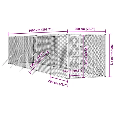 vidaXL chenil extérieur pour chiens Acier vidaXL chenil extérieur pour chiens Acier