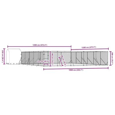 vidaXL chenil extérieur pour chiens Acier
