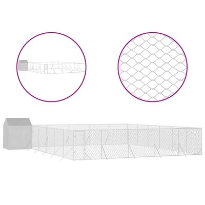 vidaXL chenil extérieur pour chiens Acier