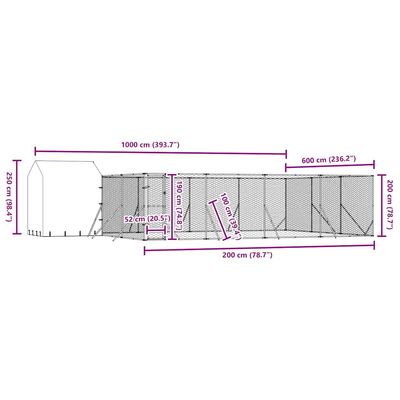 vidaXL chenil extérieur pour chiens Acier