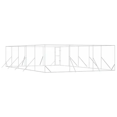 vidaXL chenil extérieur pour chiens Acier