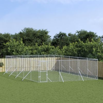 vidaXL chenil extérieur pour chiens Acier