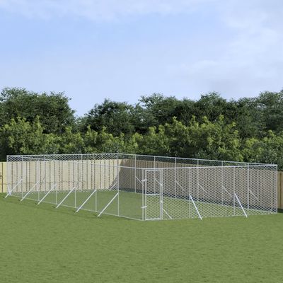 vidaXL chenil extérieur pour chiens Acier