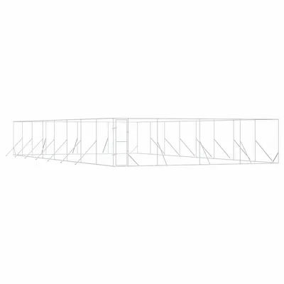 vidaXL chenil extérieur pour chiens Acier