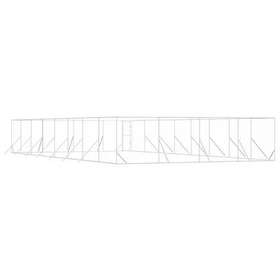 vidaXL chenil extérieur pour chiens Acier