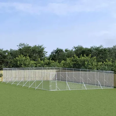 vidaXL chenil extérieur pour chiens Acier