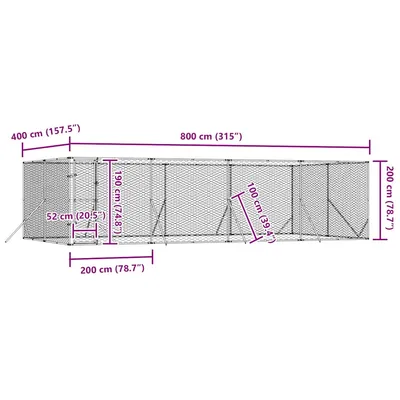 vidaXL chenil extérieur pour chiens Acier