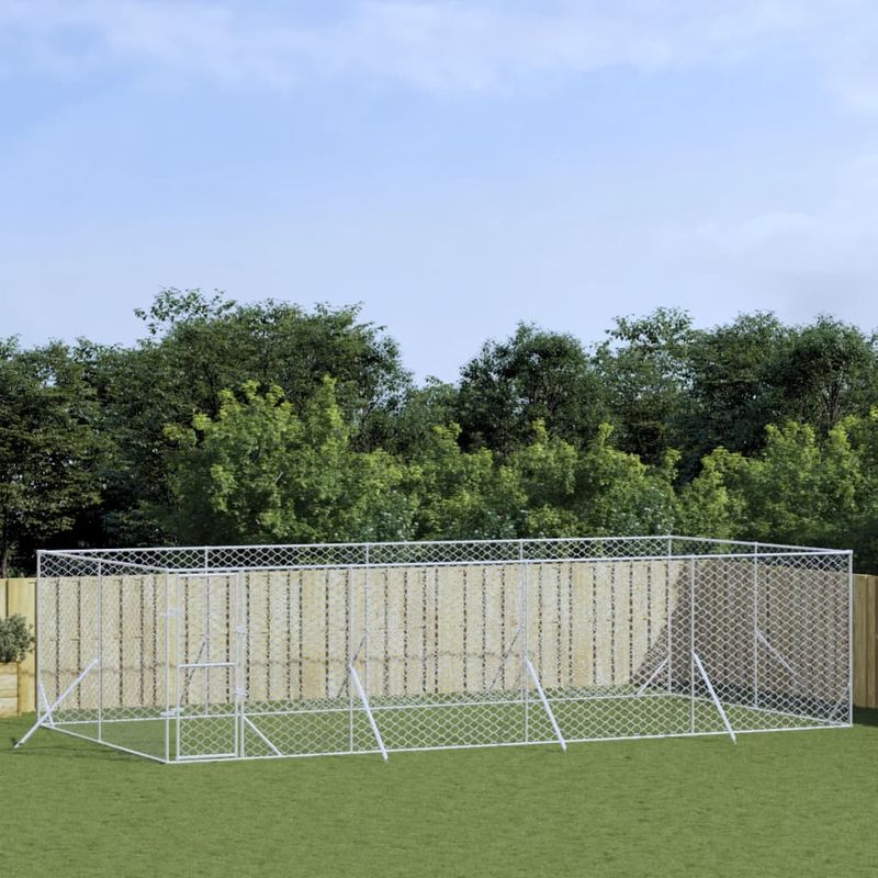 vidaXL chenil extérieur pour chiens Acier