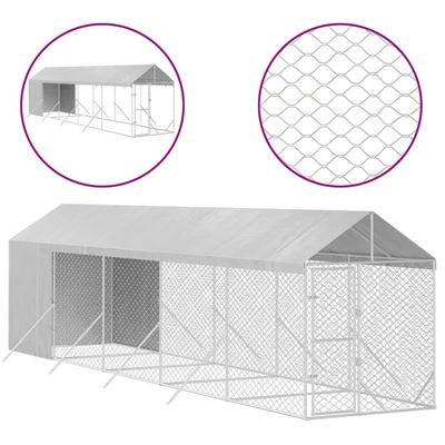 vidaXL chenil extérieur pour chiens Acier