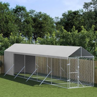 vidaXL chenil extérieur pour chiens Acier