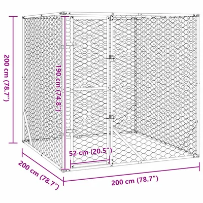 vidaXL chenil extérieur pour chiens Acier