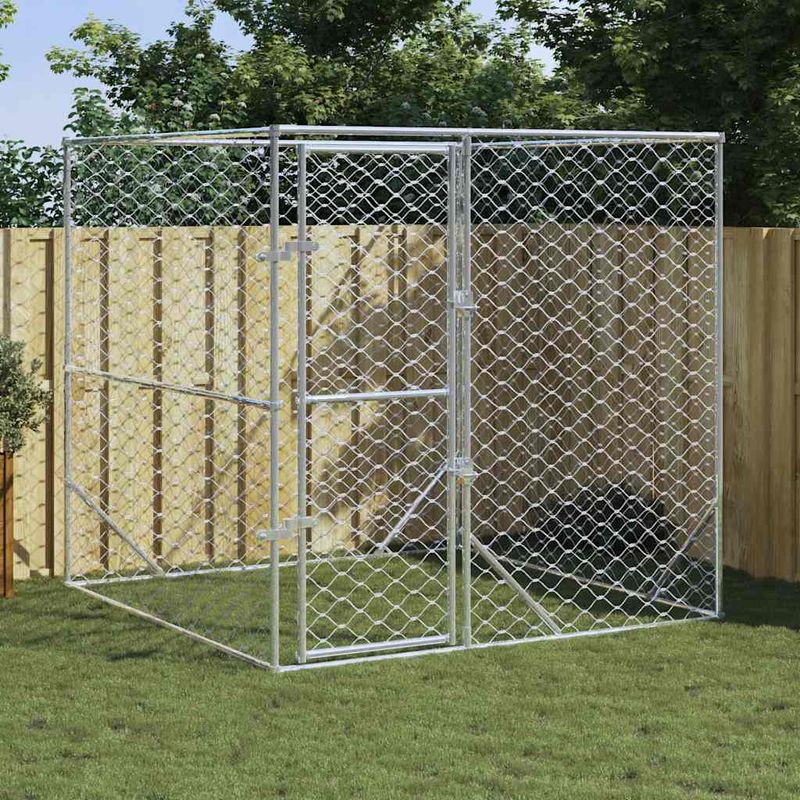 vidaXL chenil extérieur pour chiens Acier