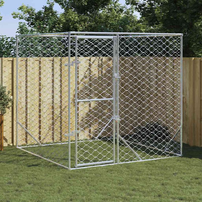 vidaXL chenil extérieur pour chiens Acier