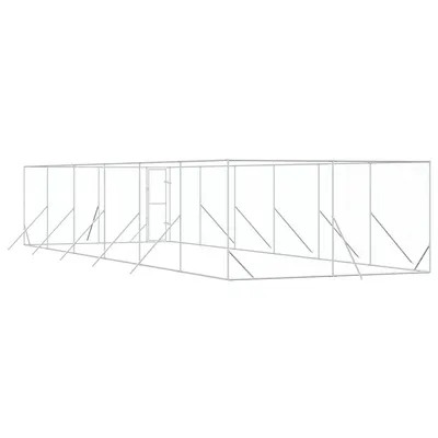 vidaXL chenil extérieur pour chiens Acier