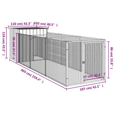 vidaXL niche pour chien Acier