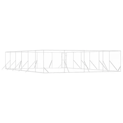 vidaXL chenil extérieur pour chiens Acier