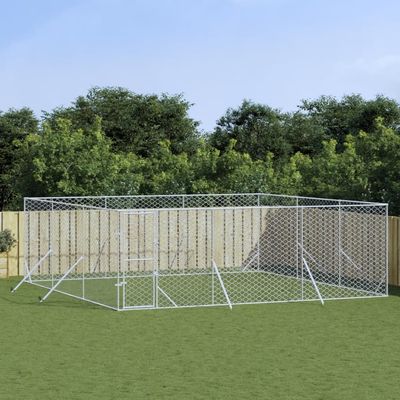 vidaXL chenil extérieur pour chiens Acier