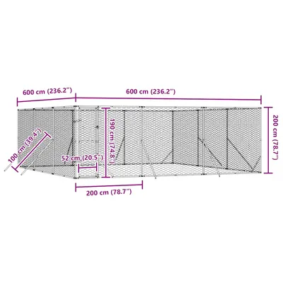 vidaXL chenil extérieur pour chiens Acier