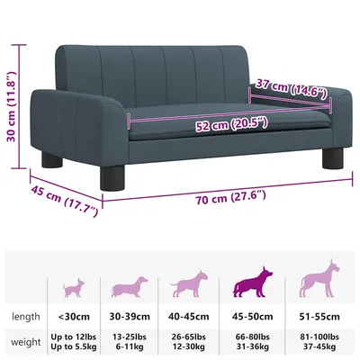 vidaXL lit pour chien Tissu vidaXL lit pour chien Tissu