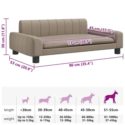 vidaXL lit pour chien Cuir artificiel