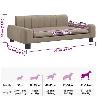 vidaXL lit pour chien Cuir artificiel