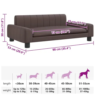 vidaXL lit pour chien Cuir artificiel
